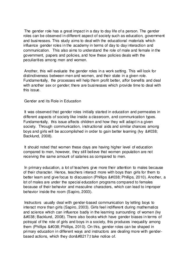 Essays In English Gender Roles In Society Essay Sample Persuasive Essay High School also Proposal Essay Example Gender Roles In Society Essay Gender Roles Essay And How To Prepare It Business Management Essay Topics